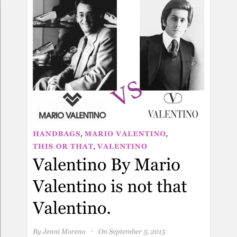 ❗️❗️Mario Valentino is NOT Valentino Garavani ❗️❗️ - Picture 1 of 1
